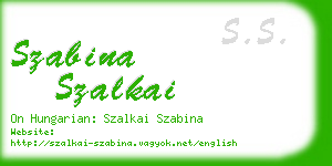 szabina szalkai business card